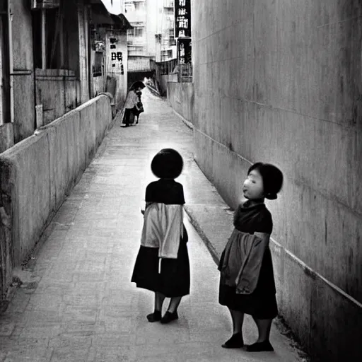 Image similar to street life of 1 9 5 0 s hongkong, by fan ho,