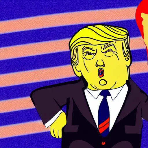 Prompt: rule 34 inflation Donal Trump illustration