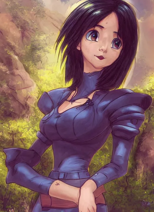 Prompt: a portrait of a character in a scenic environment by battle angel alita