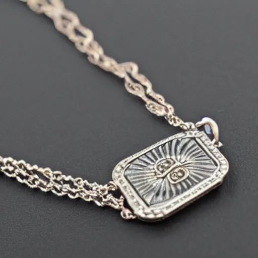 Image similar to detailed necklace in style of rene lalique sharp focus 8 k