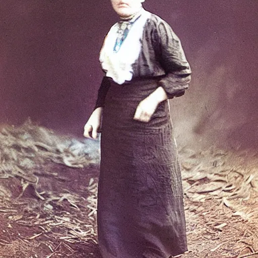 Prompt: 1 9 1 0 colour photo of a woman