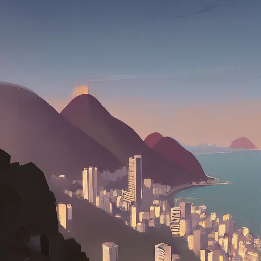 Prompt: rio de janeiro painted by atey ghailan