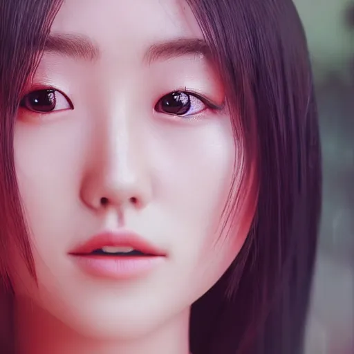 Image similar to a dynamic, epic cinematic 8K HD movie shot of close-up japanese beautiful cute young J-Pop idol actress girl face. Motion, VFX, Inspirational arthouse, at Behance, with Instagram filters