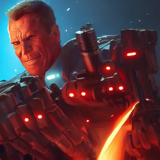 Image similar to hero world terminator genysis, behance hd by jesper ejsing, by rhads, makoto shinkai and lois van baarle, ilya kuvshinov, rossdraws global illumination