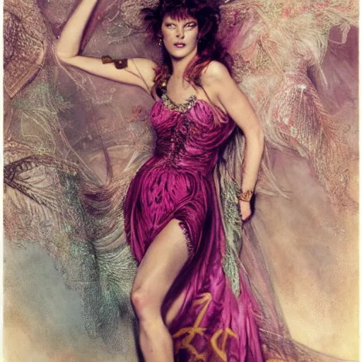 Image similar to milla jovovich by hans zatzka,