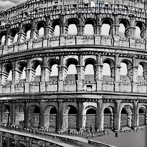 Image similar to Colosseum by M. C. Escher