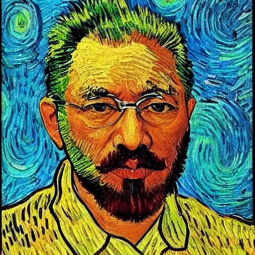 Prompt: mujib in the style of van gogh