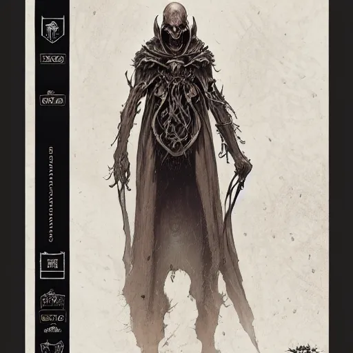 Image similar to vecna the arch lich design, character sheet, Moebius, Greg Rutkowski, Zabrocki, Karlkka, Jayison Devadas, Phuoc Quan, trending on Artstation, 8K, ultra wide angle, zenith view, pincushion lens effect.