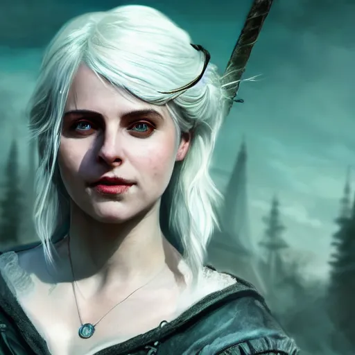 Image similar to ciri from the witcher 3 video game, huggy wuggy from poppy playtime video game, fullbody, ultra high detailed, glowing lights, oil painting, greg rutkowski, charlie bowater, beeple, unreal 5, daz, hyperrealistic, octane render, rpg portrait, dynamic lighting, fantasy art, beautiful face