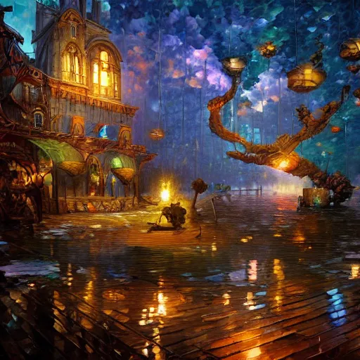 Image similar to cryengine render by android jones, james christensen, rob gonsalves, leonid afremov and tim white