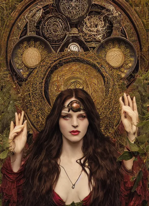 Prompt: levitationinside covens den, intricate wiccan scene detailing, textless, hyperornate wiccan photorealistic mask, highly detailed, photorealistic, diffuse lighting, hdrp render, artstation, unreal 5, smooth, sharp focus, art by john collier, albert aublet, krenz cushart, artem demura, alphonse mucha