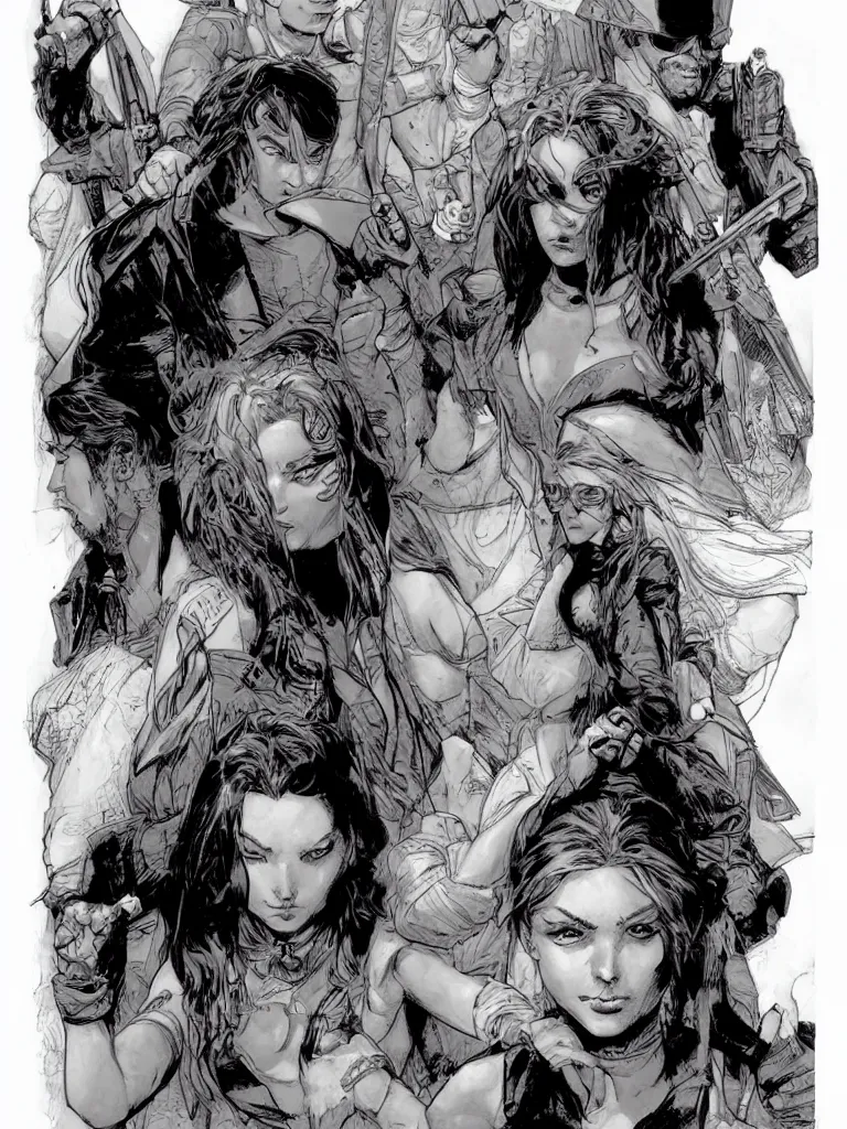 Image similar to a beautiful portrait of a young woman as thief, d & d, travis charest style