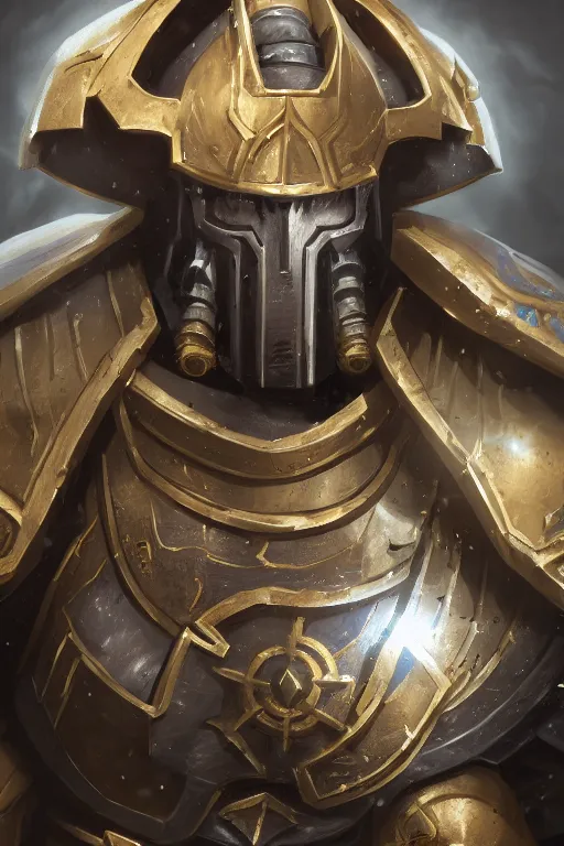 Image similar to armor portrait heros warhammer 4 0 k horus heresy fanart - the primarchs emperor by johannes helgeson animated with vfx concept artist & illustrator global illumination ray tracing hdr fanart arstation zbrush central hardmesh 8 k octane renderer comics stylized