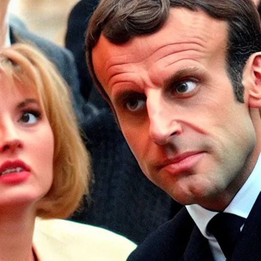 Image similar to Emmanuel Macron is Red Cloak in Eyes Wife Shut (1999)