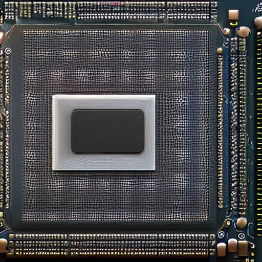 Prompt: a cinematographic 30mm shot of desktop quantum computer with 8 nvidia Q100 1TB accelerators, 8k, high resolution.