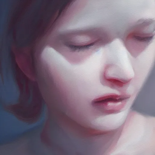 Prompt: what depression feels like, oil painting, pale colors, high detail, 8 k, wide angle, trending on artstation,