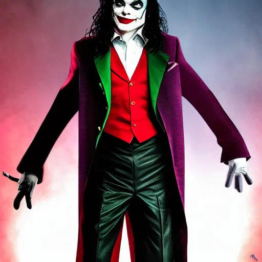 Prompt: michael jackson as Joker 2019