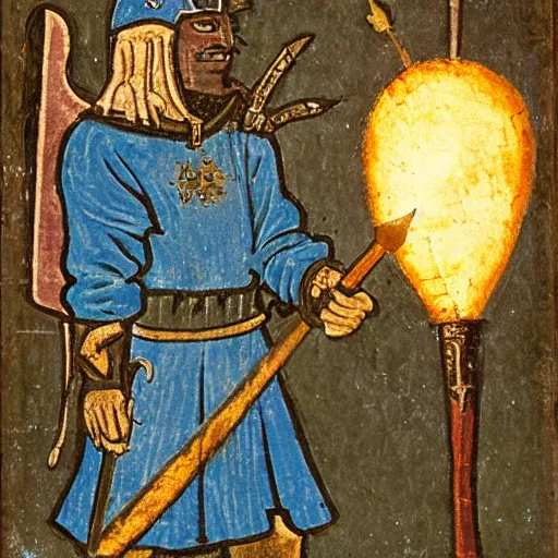 Image similar to photograph of a medieval warrior from koingation with wolf ears and a wolf tail, holding an arming sword wearing light leather armor