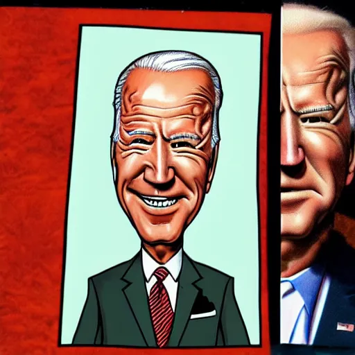 Image similar to Highly detailed caricature of Joe Biden by R. Crumb