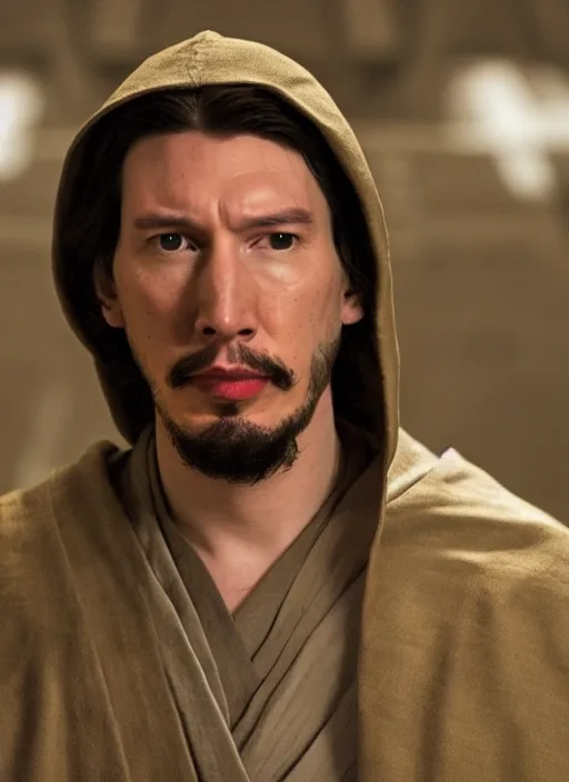 Image similar to adam driver as obi wan kenobi