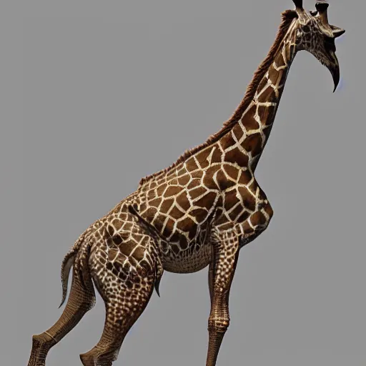 Image similar to A Therianthropy Giraffe Man, hyperdetailed, artstation, cgsociety, 8k