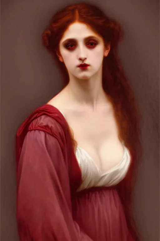 Image similar to victorian vampire, painting by rossetti bouguereau, detailed art, artstation