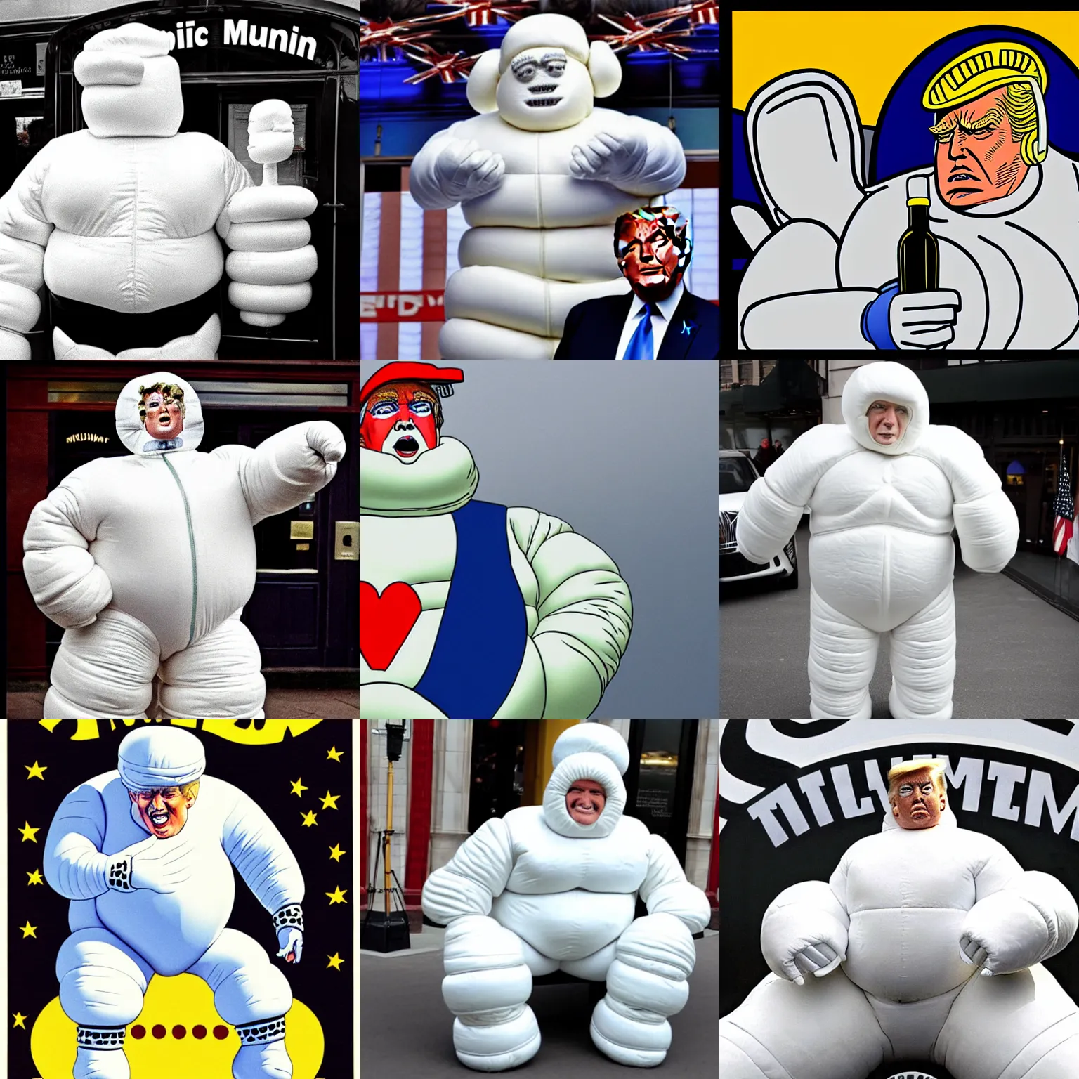 trump as bibendum, Michelin man | Stable Diffusion