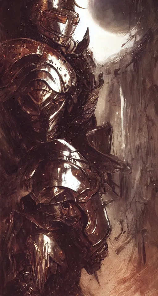 Prompt: portrait dark moon with guts manga berserk warrior with medieval armor griffith painting by gaston bussiere, greg rutkowski, yoji shinkawa, yoshitaka amano, tsutomu nihei, donato giancola, tim hildebrandt, oil on canvas, trending on artstation, featured on pixiv, cinematic composition, extreme detail