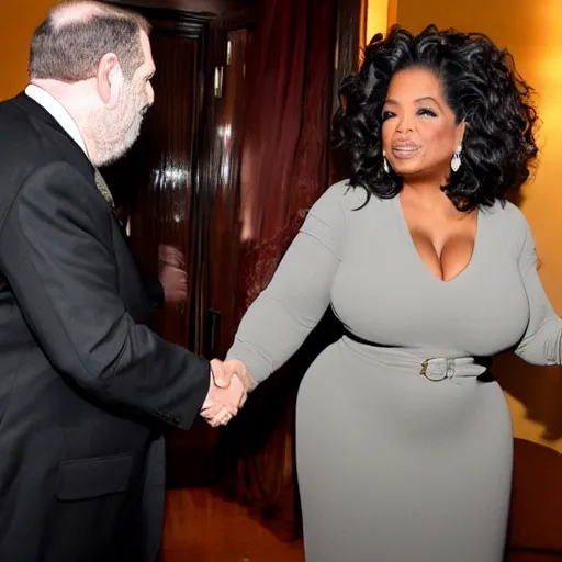 Image similar to oprah winfrey shaking hands with harvey weinstein