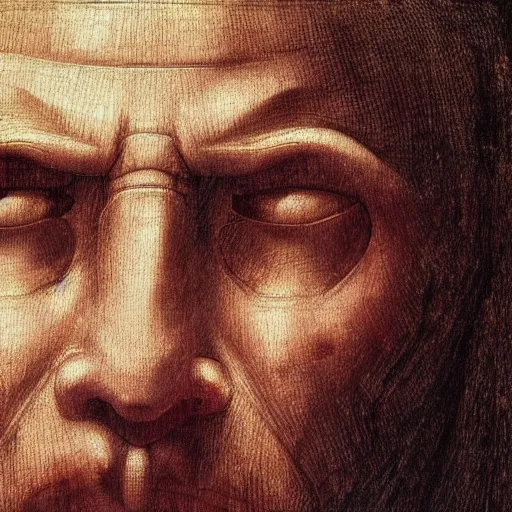 Image similar to thanos, a painting by leonardo da vinci, pixabay contest winner, academic art, da vinci, detailed painting, artwork