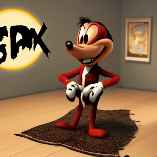 Image similar to satanic pixar movie disney nightmare horror psychopath schizophrenia unreal engine 5 volumetric lighting scary creepy haunting disney pixar 3 d