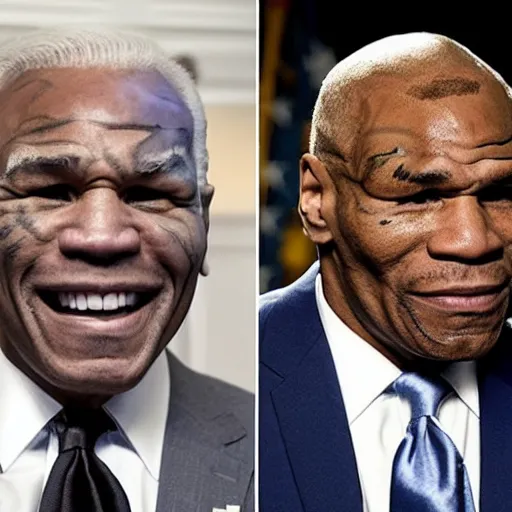 Image similar to Biden vs. Mike Tyson