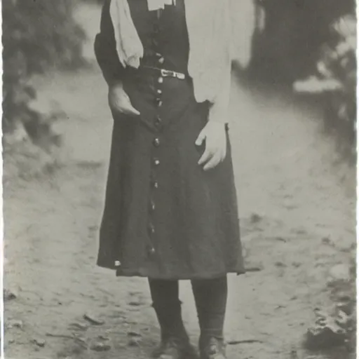 Image similar to photo of a young world war I nurse taken in 1914, black and white, vintage photography, high quality, medium shot