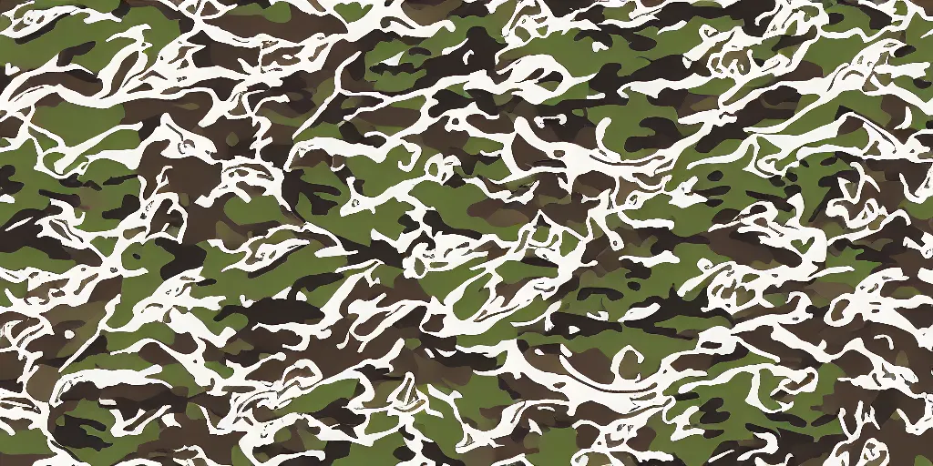 Prompt: detailed Western Dragon camo pattern