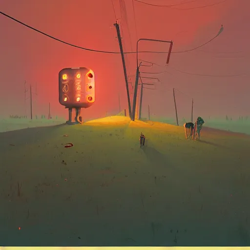 Prompt: alsckjn acsudnpq qcpjdnc cpqi iub pcqwudbc oi io cqo cwon qcon qcon, by simon stalenhag