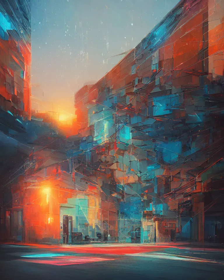 Image similar to a beautiful hyperrealistic impossible painting of the latent space art gallery by Alena Aenami, trending on artstation, wikiart, gigantic, octane render, brilliantly coloured, intricate, ultra wide angle, trending on artstation, dusk, volumetric lighting, polished, micro details, ray tracing, 8k