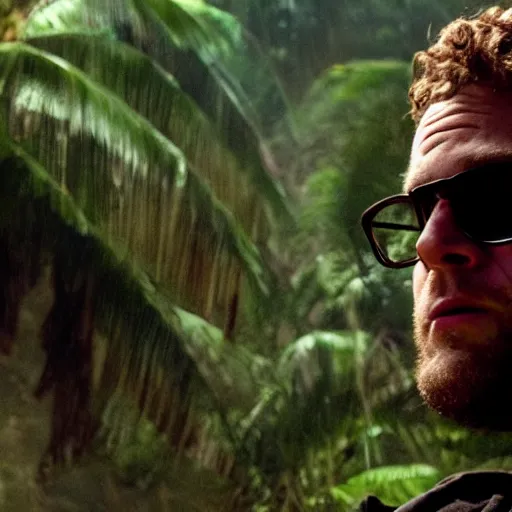 Image similar to Seth Rogen as captain benjamin in apocalypse now, 8k resolution, full HD, cinematic lighting, award winning, anatomically correct