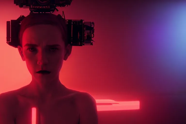 Image similar to vfx film, love death and robots, flat color profile low - key lighting award winning photography arri alexa cinematography, hyper real photorealistic cinematic, atmospheric cool colorgrade