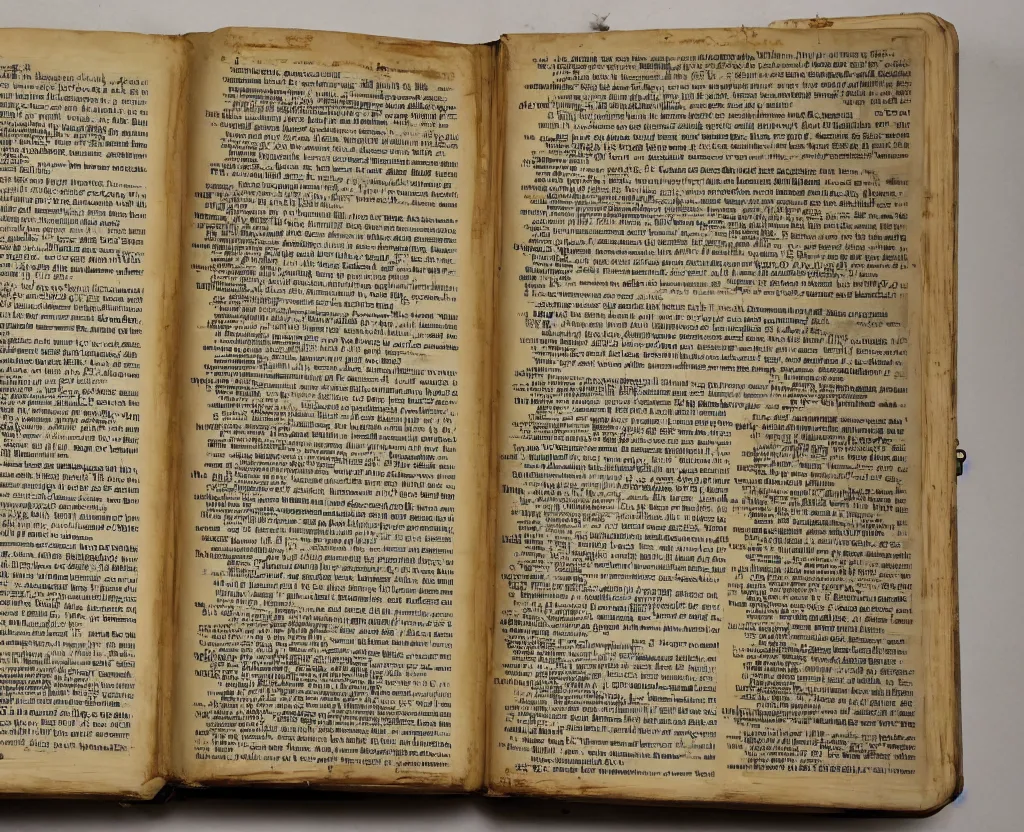 Image similar to a large dictionary - like book with evil escaping from it