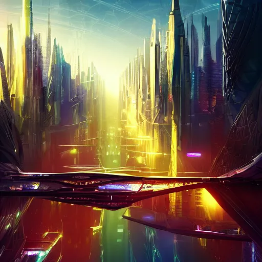 Prompt: a futuristic city is a place where technology has advanced to a point where people have access to everything they need. there are no longer any natural boundaries between humans and machines. people live their lives in virtual reality, and interact with each other via holograms. finnian macmanus ultrarealistic 1 5 0 mpx