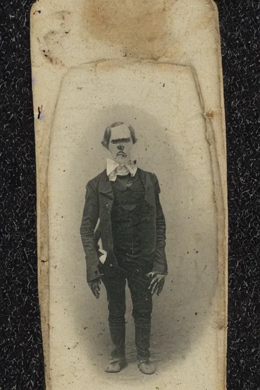 Image similar to cabinet card of creepy mutant victorian gentleman, scary, nightmare