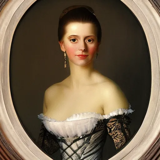 Prompt: a portrait of a lady by Aleksander Rostov