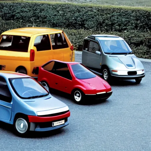 Prompt: evolution of Renault cars from 1910 to 2010, 5 steps