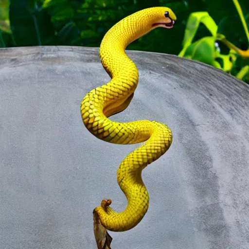 Image similar to a banana snake