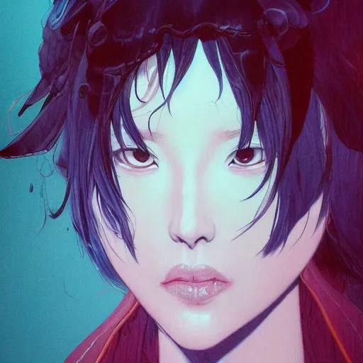 Image similar to prompt : blade character portrait soft light painted by james jean and katsuhiro otomo and erik jones, inspired by evangeleon anime, smooth face feature, intricate oil painting, high detail illustration, sharp high detail, manga and anime 1 9 9 9