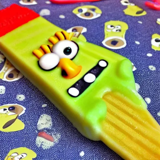 Image similar to spongebob squarepants popsicle with perfect proportions