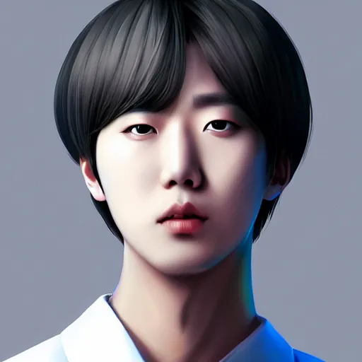 Image similar to jin from bts, elegant, ultra highly detailed, digital painting, smooth, sharp focus, artstation, art by Ina Wong