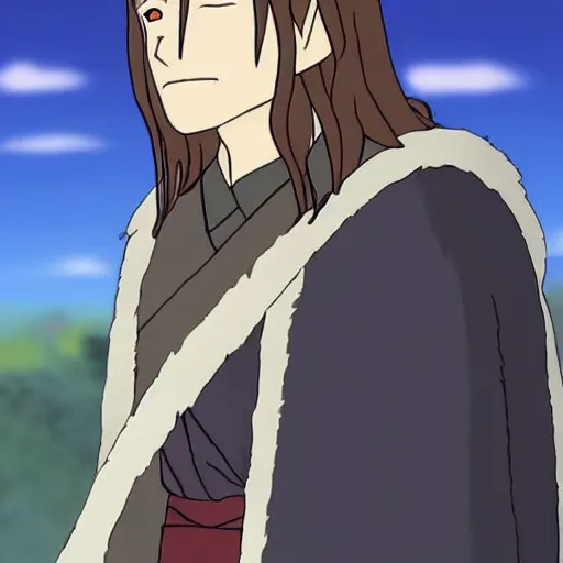 Image similar to Ned Stark as an anime character from Studio Ghibli