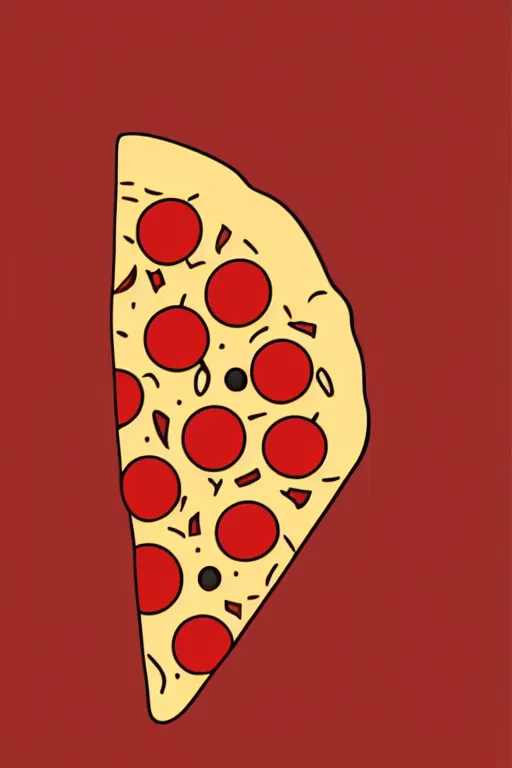 Image similar to minimalist boho style art of a pizza slice, illustration, vector art