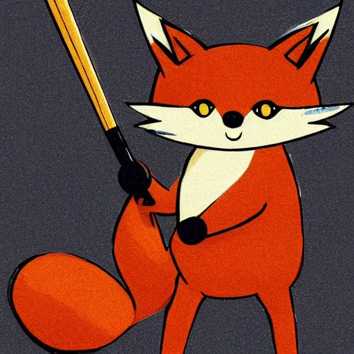 Image similar to a card with a picture of a fox holding a baseball bat, a comic book panel by ken sugimori, featured on pixiv, official art, poster art, 2 d game art, deviantart contest winner